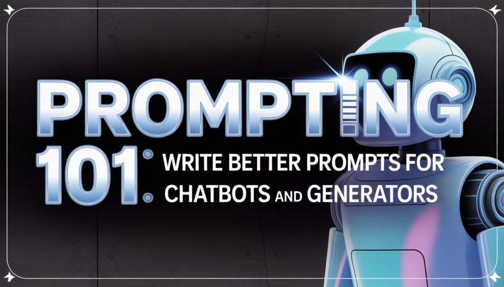 Prompting 101: Write Better Prompts for Chatbots and Generators Prompting 101: Write Better Prompts for Chatbots and Generators